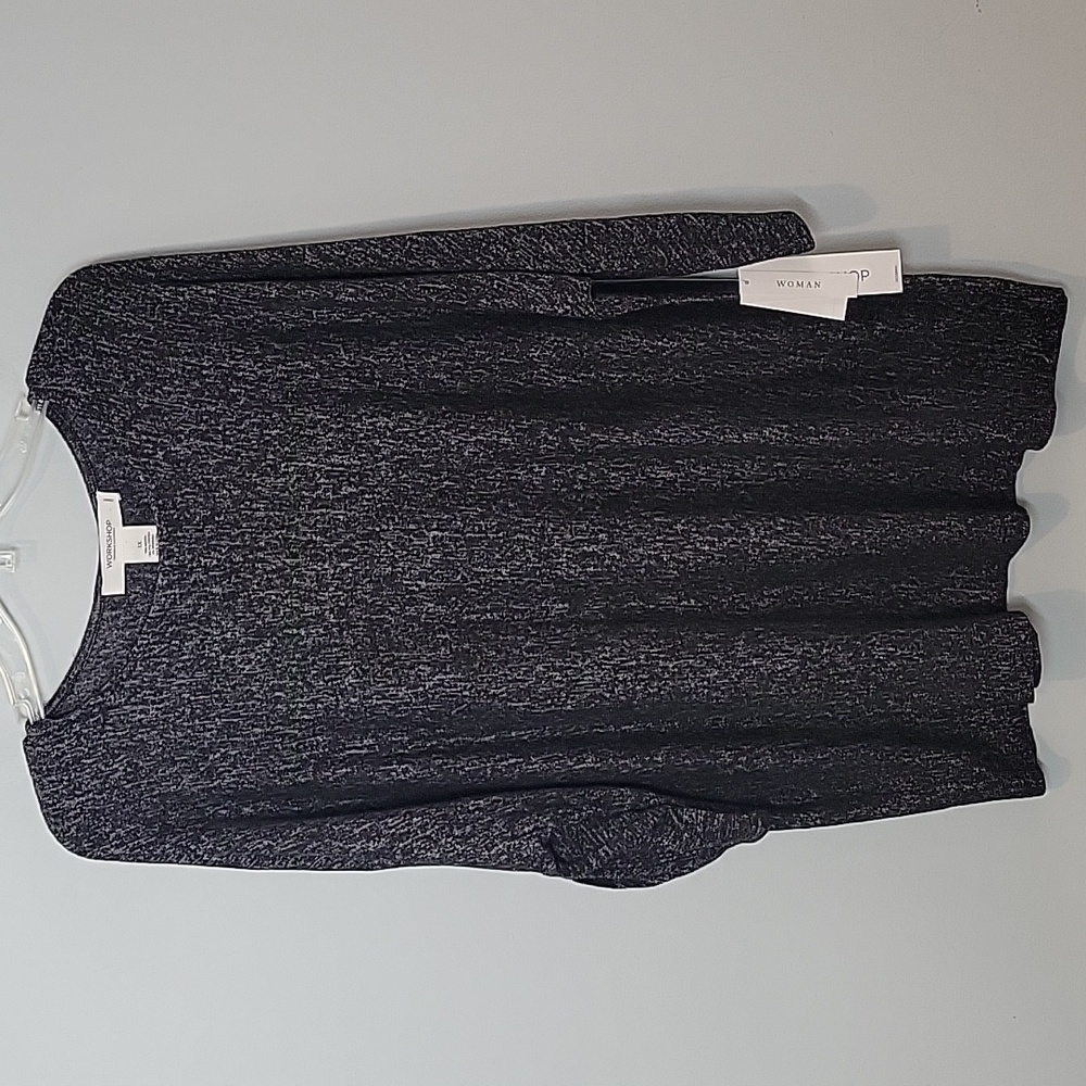 Workshop Republic Clothing black marled shirt